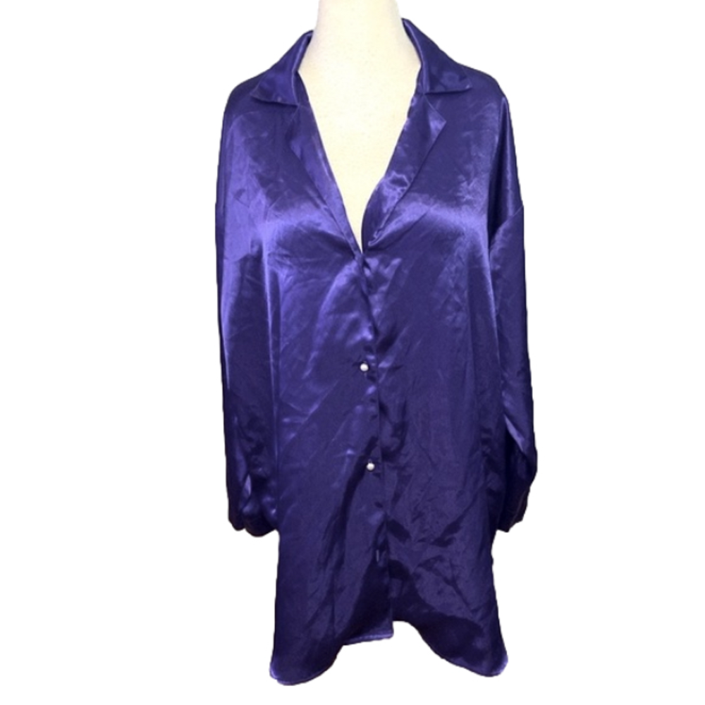 Victoria’s Secret Silky Sleep Shirt Purple M/L